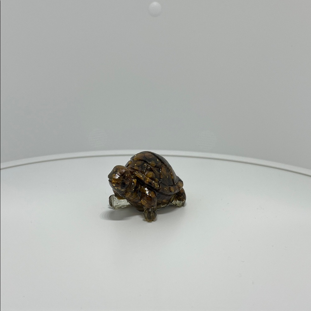 Miniature Brown Turtle Figurine